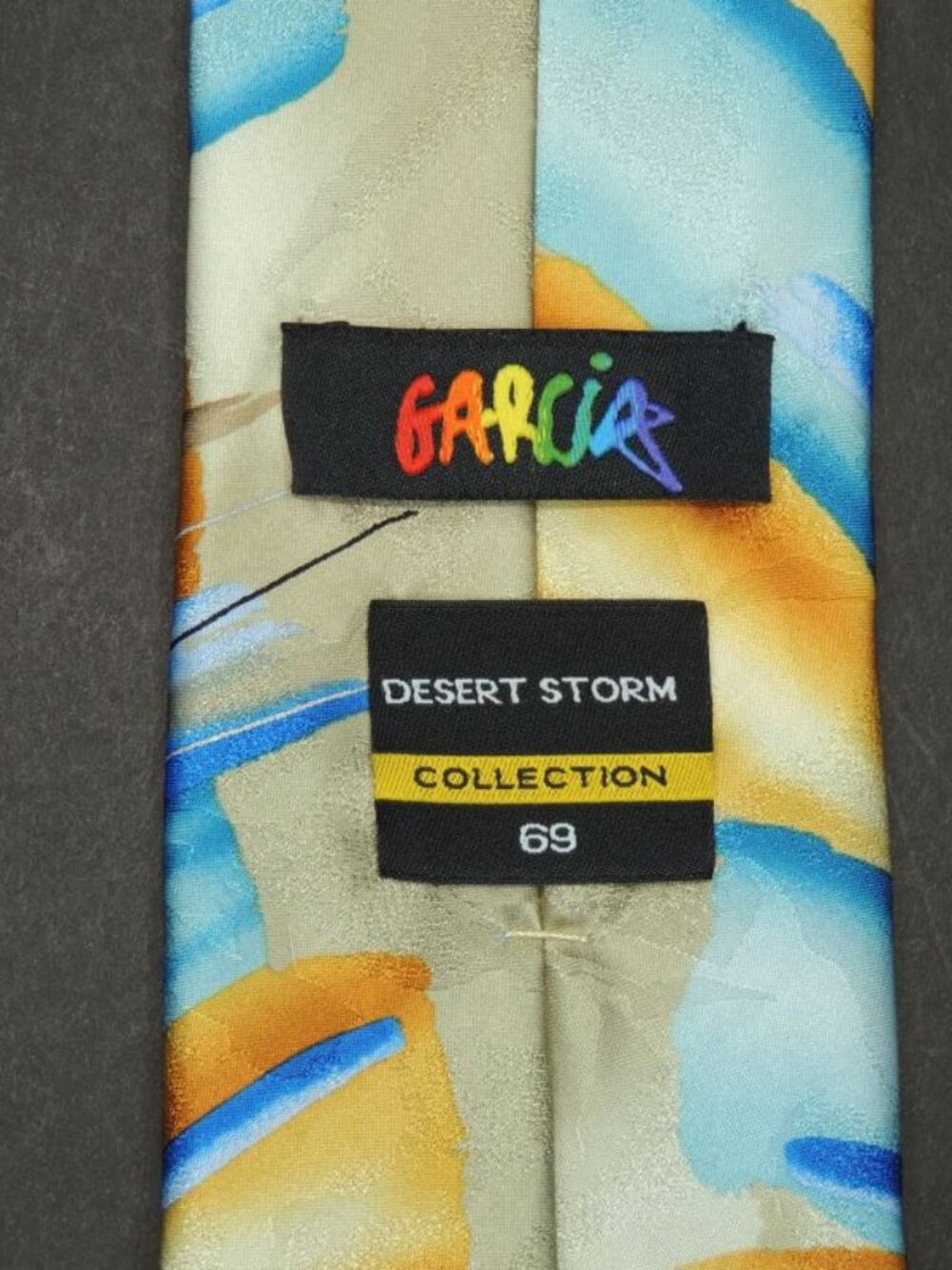 J. GARCIA Crazy Multicolor Men's Tie Desert Storm Collection 69 Perfect & LOUD - Picture 2 of 3